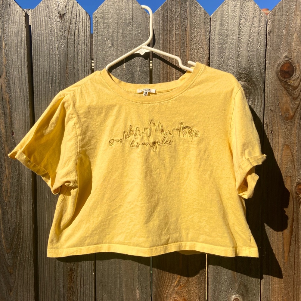 Los Angeles Embroidered crop top